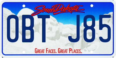 SD license plate 0BTJ85