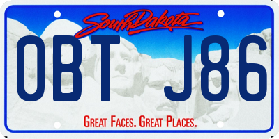 SD license plate 0BTJ86