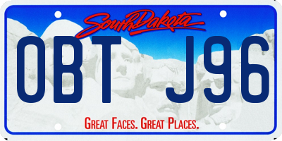 SD license plate 0BTJ96