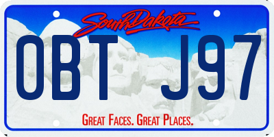 SD license plate 0BTJ97