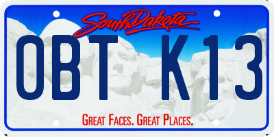 SD license plate 0BTK13