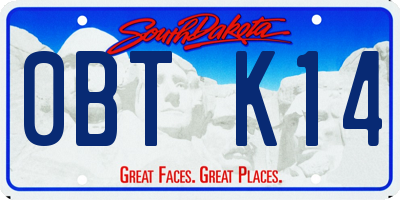 SD license plate 0BTK14
