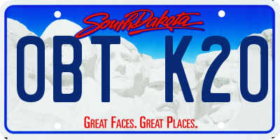 SD license plate 0BTK20
