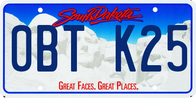 SD license plate 0BTK25