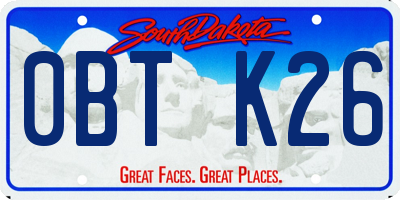 SD license plate 0BTK26