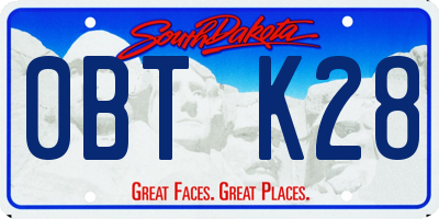 SD license plate 0BTK28
