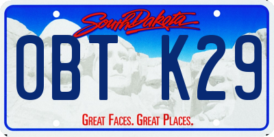 SD license plate 0BTK29