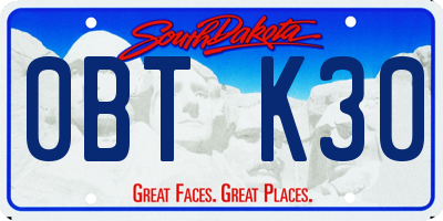 SD license plate 0BTK30