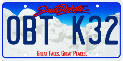 SD license plate 0BTK32