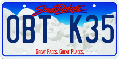 SD license plate 0BTK35