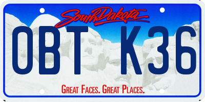 SD license plate 0BTK36