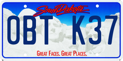 SD license plate 0BTK37