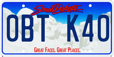 SD license plate 0BTK40