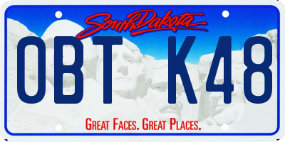 SD license plate 0BTK48