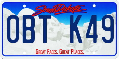 SD license plate 0BTK49