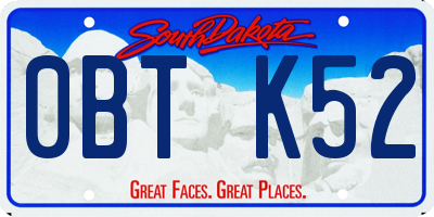 SD license plate 0BTK52