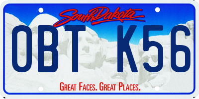 SD license plate 0BTK56