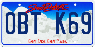 SD license plate 0BTK69