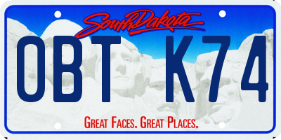 SD license plate 0BTK74