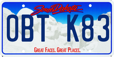 SD license plate 0BTK83