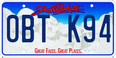 SD license plate 0BTK94