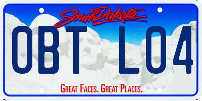 SD license plate 0BTL04