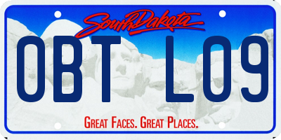 SD license plate 0BTL09