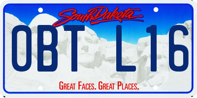 SD license plate 0BTL16