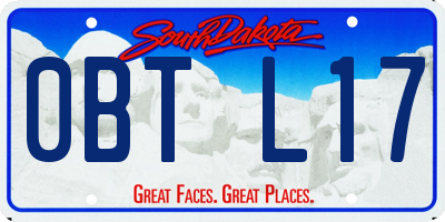 SD license plate 0BTL17