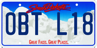 SD license plate 0BTL18