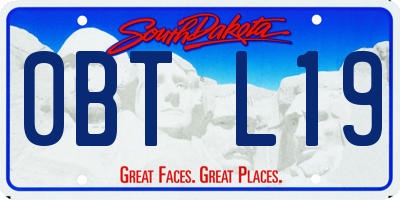 SD license plate 0BTL19