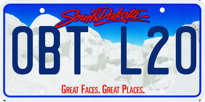 SD license plate 0BTL20
