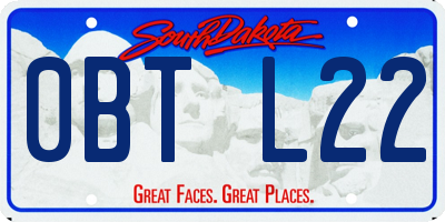 SD license plate 0BTL22