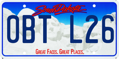 SD license plate 0BTL26