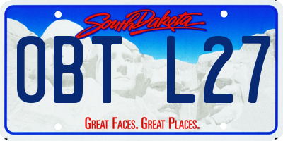 SD license plate 0BTL27