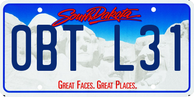 SD license plate 0BTL31