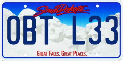 SD license plate 0BTL33