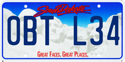 SD license plate 0BTL34