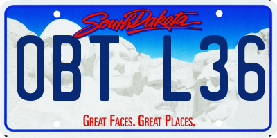 SD license plate 0BTL36