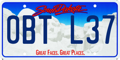 SD license plate 0BTL37