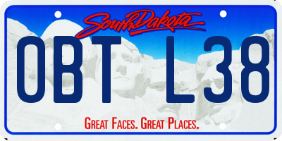 SD license plate 0BTL38
