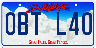 SD license plate 0BTL40