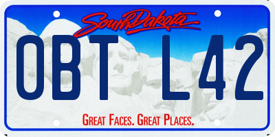 SD license plate 0BTL42