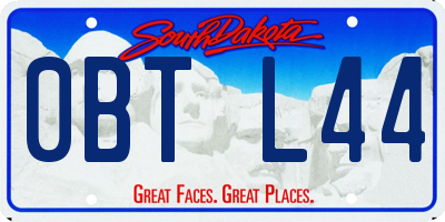SD license plate 0BTL44