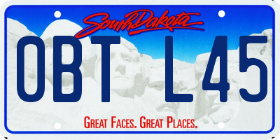 SD license plate 0BTL45