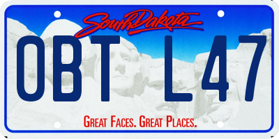 SD license plate 0BTL47