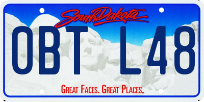 SD license plate 0BTL48