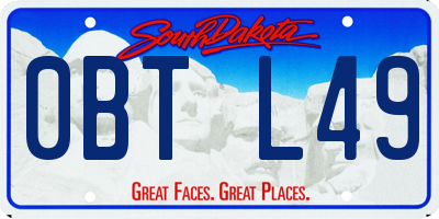SD license plate 0BTL49