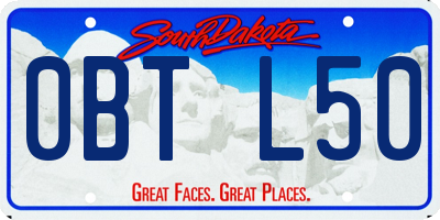 SD license plate 0BTL50