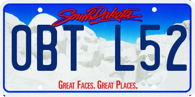 SD license plate 0BTL52